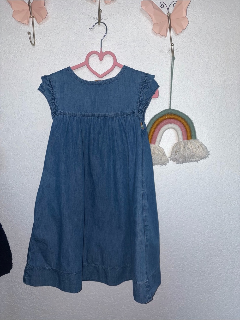 Mini Boden Blue Denim Cap Sleeve Dress